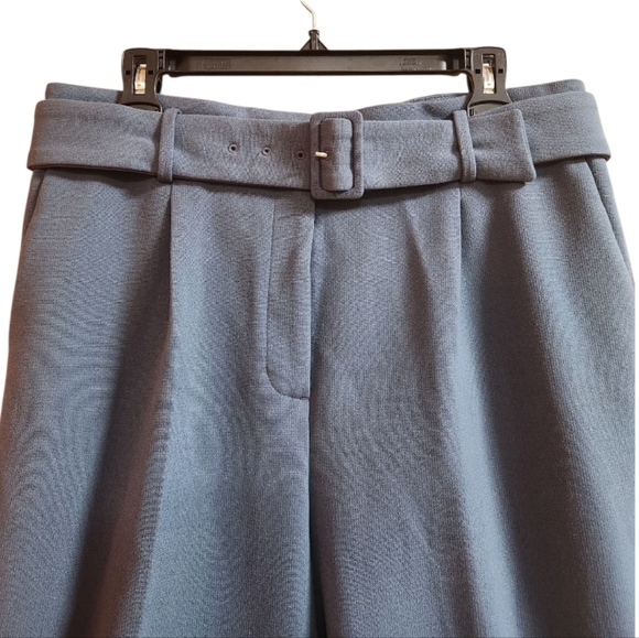 Ann Taylor High-Waisted Blue Tapered Trousers - Picture 4 of 8